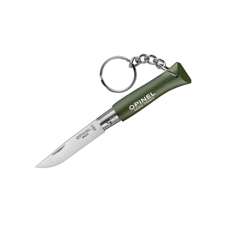 Opinel Knife Colorama 04 Khaki Keychain