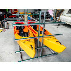 Stand for 8 kayaks for rental