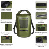 Waterproof backpack Dry Bag with Pocket 20L - KAJAKOWO.net