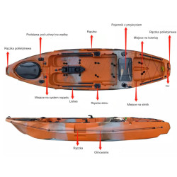 Kajak Wędkarski Whisky 11 PeddalCrow - Sklep z Kajakami Wędkarskimi